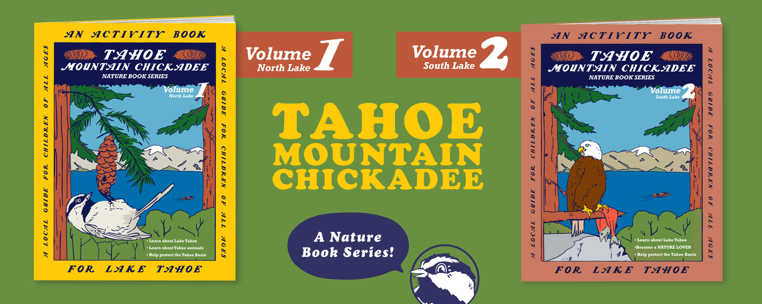 Nancy Hardesty Tahoe Coloring Book Tahoe Mountain Chickadee animals south lake north